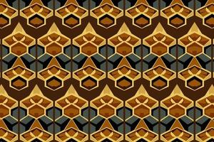Retro Seamless Pattern in Orange, Brown, and Beige abstract geometric Background. 60s and 70s Retro style and Aesthetic. vector