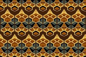 Retro Seamless Pattern in Orange, Brown, and Beige abstract geometric Background. 60s and 70s Retro style and Aesthetic. vector