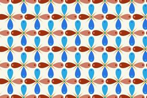 Retro Seamless Pattern in Orange, Brown, and Beige abstract geometric Background. 60s and 70s Retro style and Aesthetic. vector