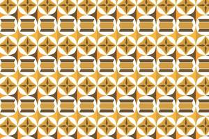 Retro Seamless Pattern in Orange, Brown, and Beige abstract geometric Background. 60s and 70s Retro style and Aesthetic. vector