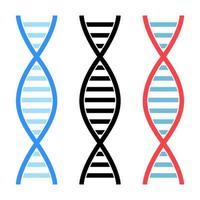 DNA flat icon vector