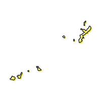 Simple outline map of Okinawa is a prefecture of Japan vector