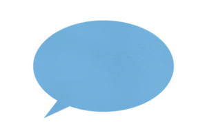 round blue paper with speech bubbles isolated on transparent background communication bubble design png