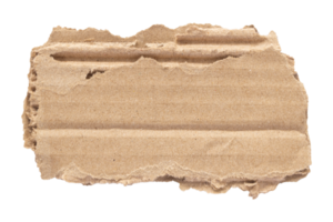 brown cardboard with crumpled and torn pattern isolated on transparent background.png png