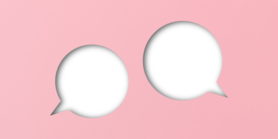 rosa carta tagliare su forma discorso bolla trasparente sfondo png