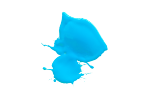 ljus blå borsta isolerat på transparent bakgrund blå akvarell, png