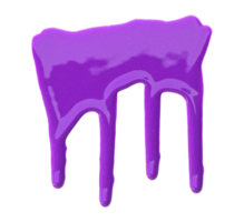 púrpura color con pigmento fluido abajo. aislado en transparente antecedentes. png