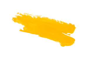 gul borsta isolerat på transparent bakgrund gul akvarell, png