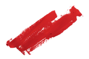 rosso spazzola isolato su trasparente sfondo rosso acquerello, png