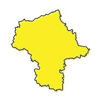 Simple outline map of Masovia is a region of Poland vector