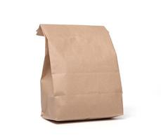 Lunch Paper bag isolated on a white background photo