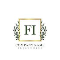 FI Initial beauty floral logo template vector