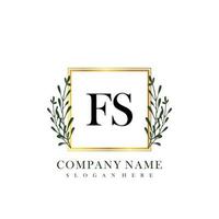 FS Initial beauty floral logo template vector