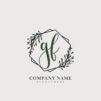 GF Initial beauty floral logo template vector