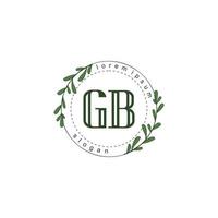 GB Initial beauty floral logo template vector