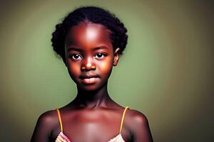 African girl beauty background blur AI Generative photo