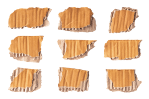 Handmade torn cardboard isolated on cardboard transparent background png