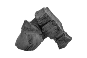 Black charcoal isolated on transparent background.png png