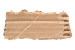 brown cardboard with crumpled and torn pattern isolated on transparent background.png png