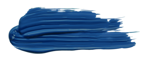 glänzend Blau Bürste isoliert auf transparent Hintergrund Blau Aquarell png