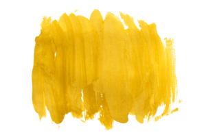 gul borsta isolerat på transparent bakgrund gul akvarell, png. png
