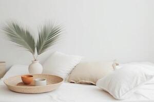 indoors bedroom in boho style photo