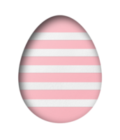 Pink paper cut out to form an Easter egg pattern. transparent background png