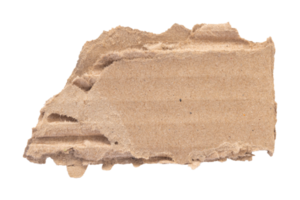 brown cardboard with crumpled and torn pattern isolated on transparent background.png png