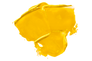 brillante amarillo cepillo aislado en transparente antecedentes amarillo acuarela png