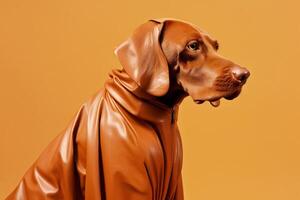 Weimaraner dog in futuristic style photo