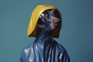 Weimaraner dog in futuristic style photo