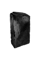 Black charcoal isolated on transparent background.png png