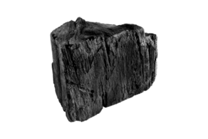 Black charcoal isolated on transparent background.png png