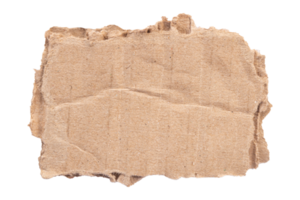 brown cardboard with crumpled and torn pattern isolated on transparent background.png png