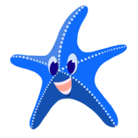 cute starfish under water png