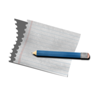 Pencil on Blank Paper png
