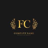 FC Initial beauty floral logo template vector