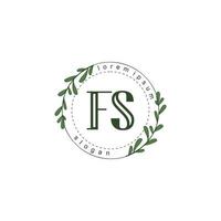 FS Initial beauty floral logo template vector