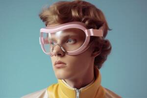 man in futuristic style photo