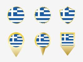 Vector flag set of Greece.