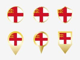 Vector flag set of Sark.