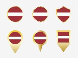 Vector flag set of Latvia.