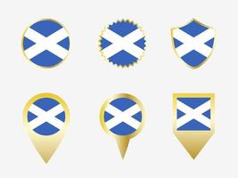 Vector flag set of Scotland.