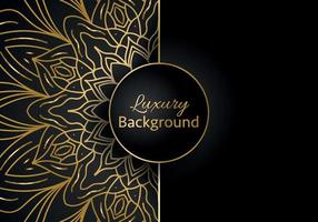 Luxury vector mandala background design with golden color pattern. Vector ornamental mandala design.