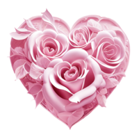 rose heart fantasy . AI Generated png