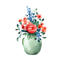 blommor i en vas . ai genererad png