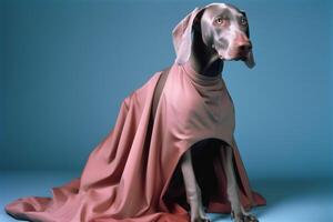 Weimaraner dog in futuristic style photo