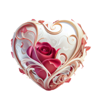 rose heart fantasy . AI Generated png