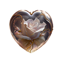 rose heart fantasy . AI Generated png