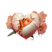 rose heart fantasy . AI Generated png